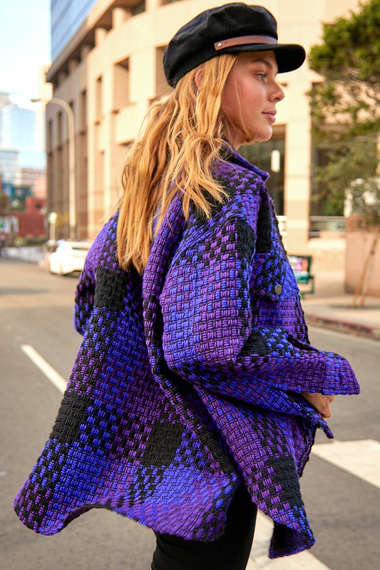 Peyton Plaid VIOLET Jacket (Color Options)