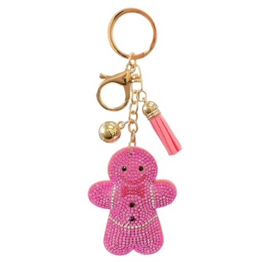 JOIA ACCESSORIES - RHINESTONE CHRISTMAS GINGERBREAD KEYCHAIN WITH, KC444X 766P