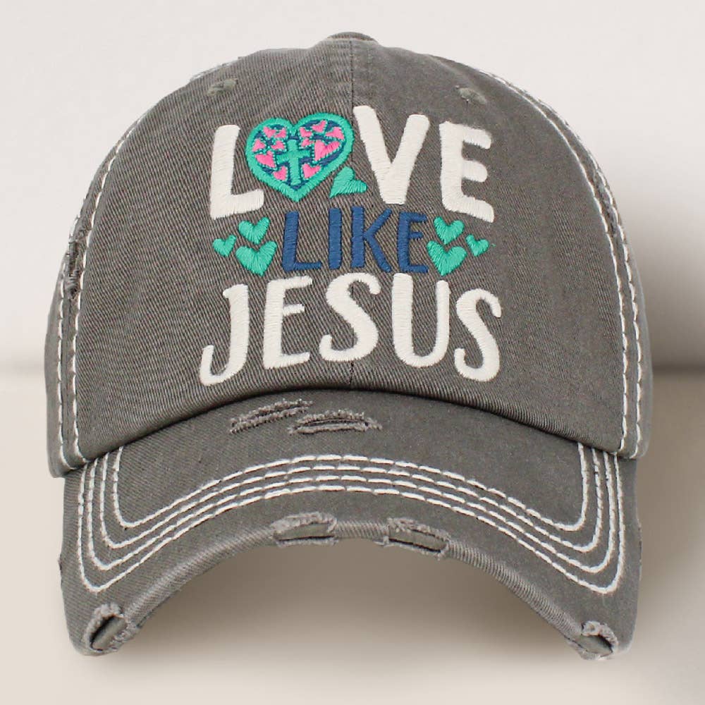 LOVE LIKE JESUS Vintage Distressed Baseball Cap