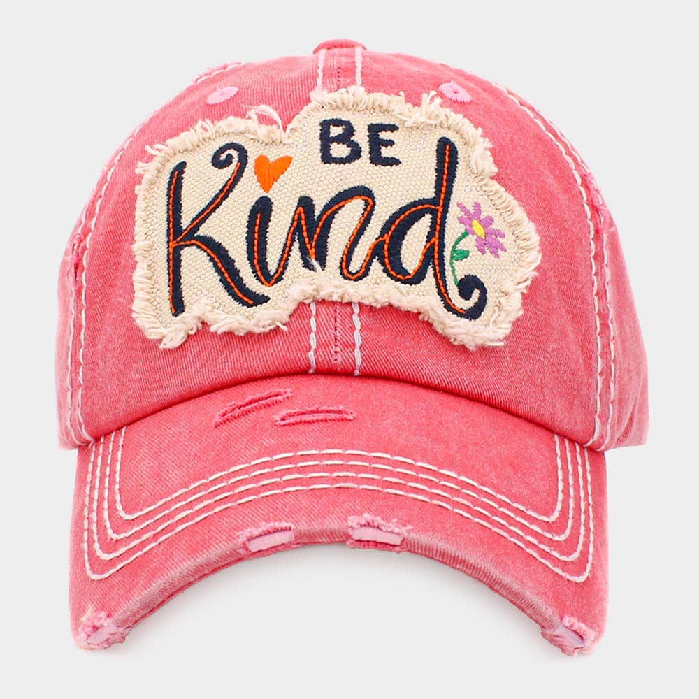 BE KIND Vintage DIstressed Baseball Cap (COLOR OPTIONS)