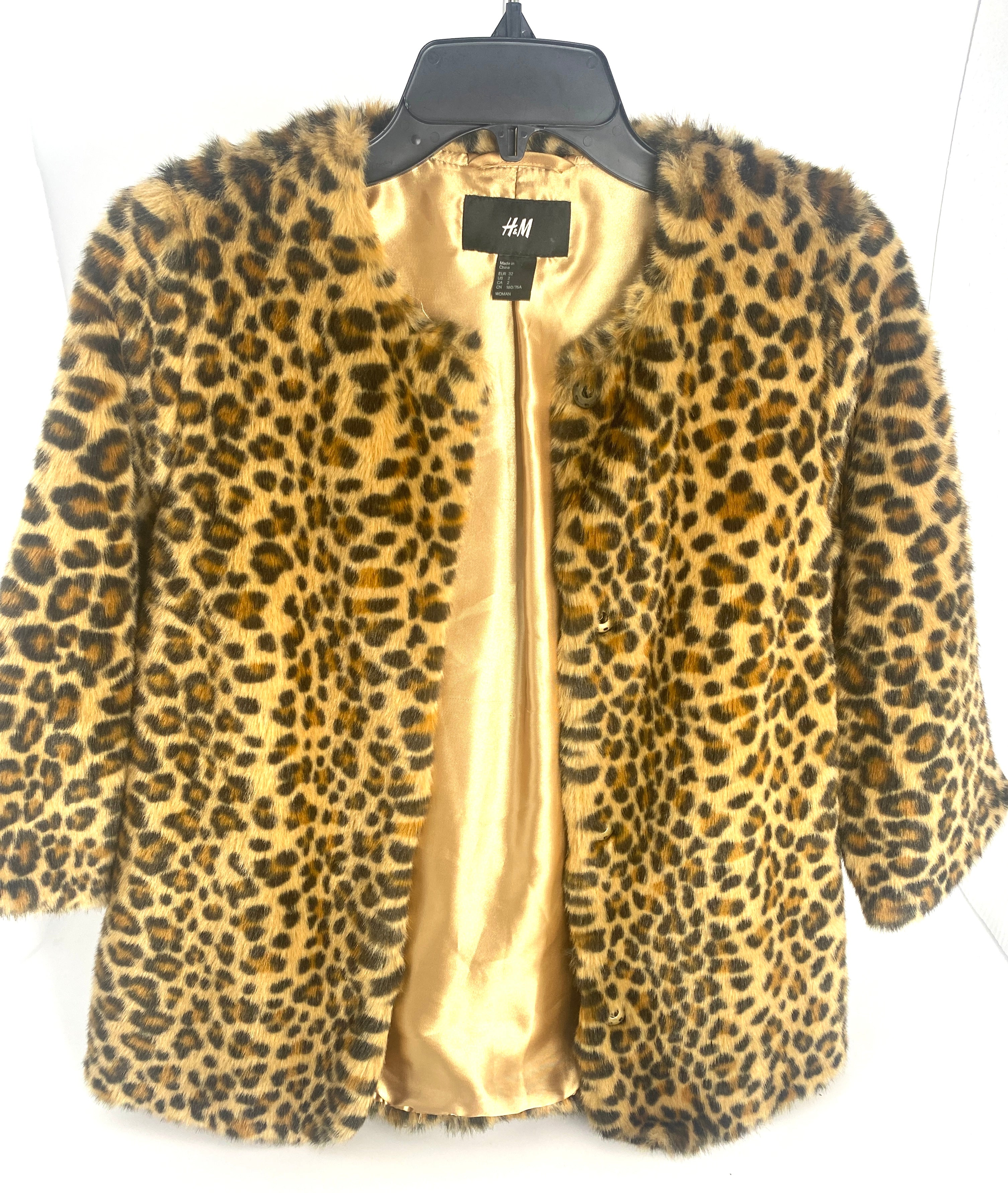 Vintage H&M Leopard 3/4 Sleeve Jacket 2000
