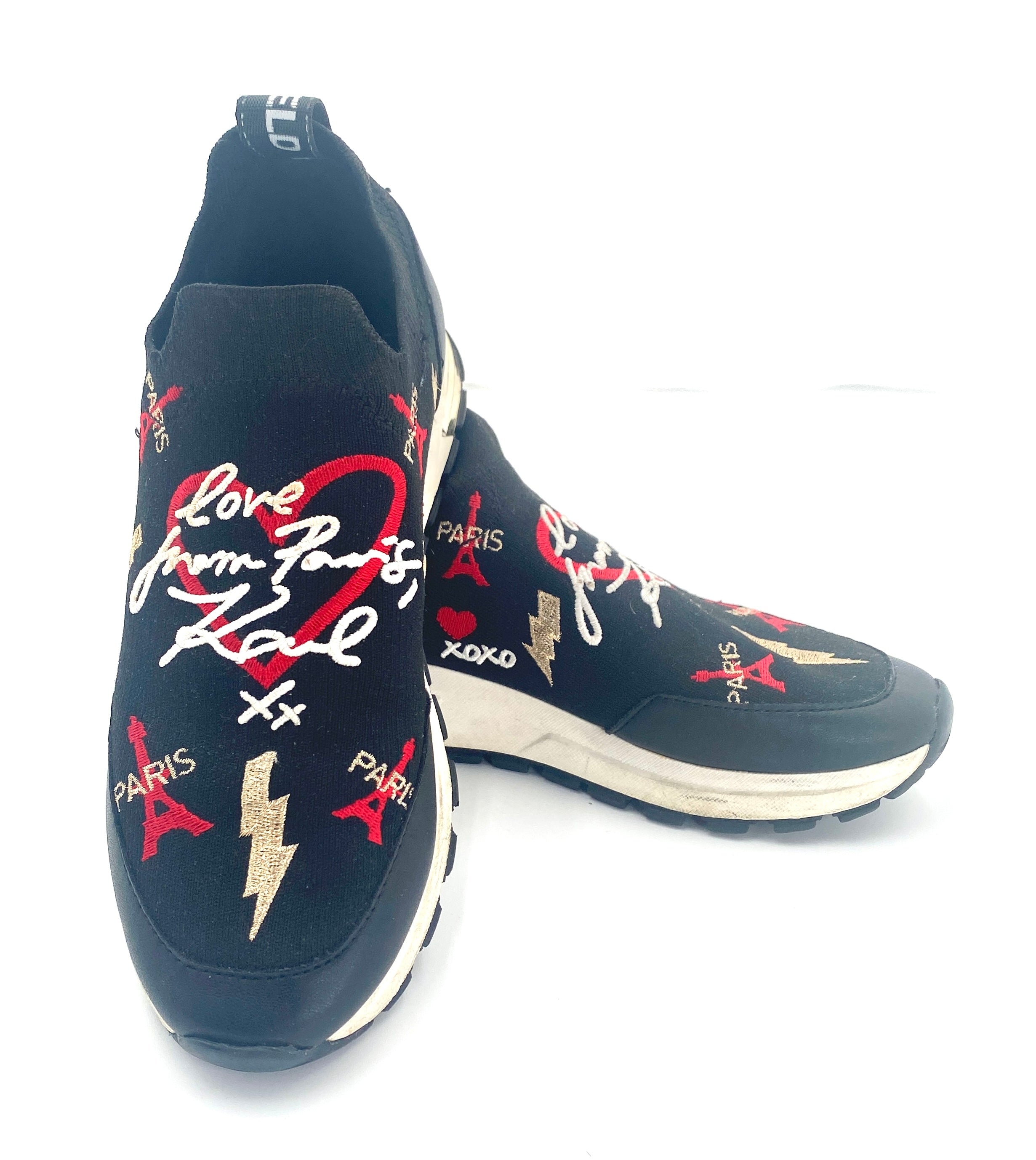 Karl Largerfield Graffiti Slip On Sneakersb 90s