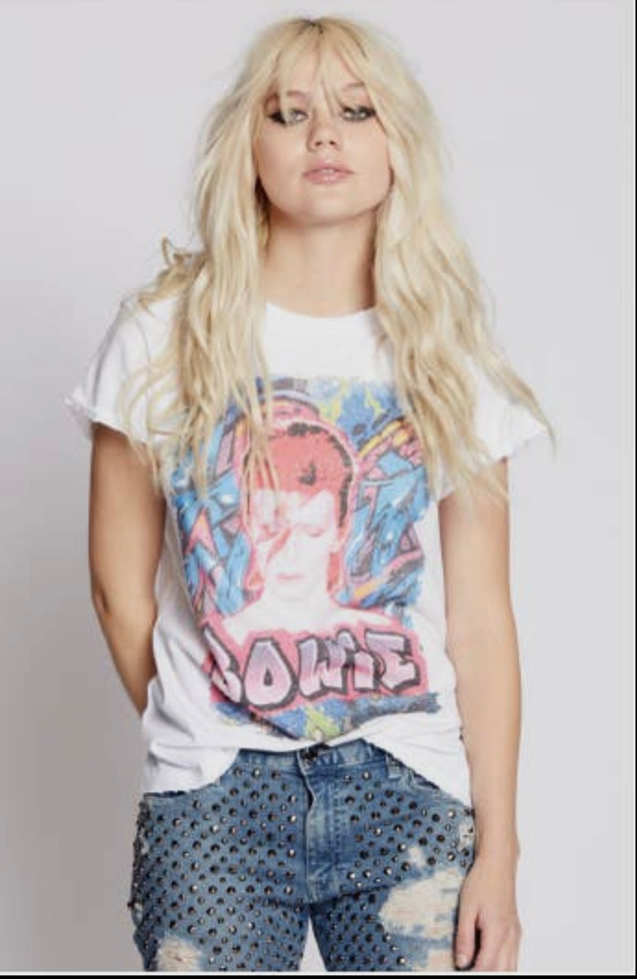 BOWIE BURN OUT Mineral Wash GRAPHIC Tshirt