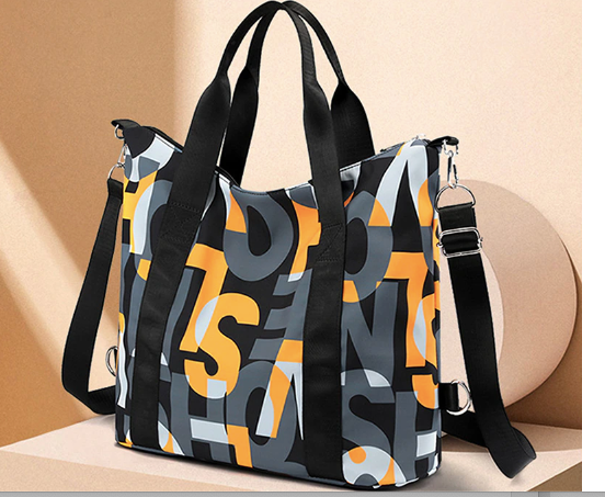 Nylon Pop Art Messenger Travel Bag