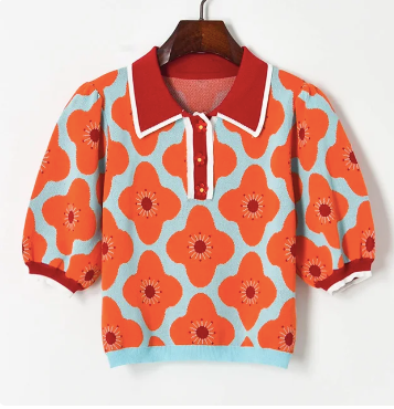 RETRO VINTAGE STYLE KNIT POLO SWEATER (Color Option)