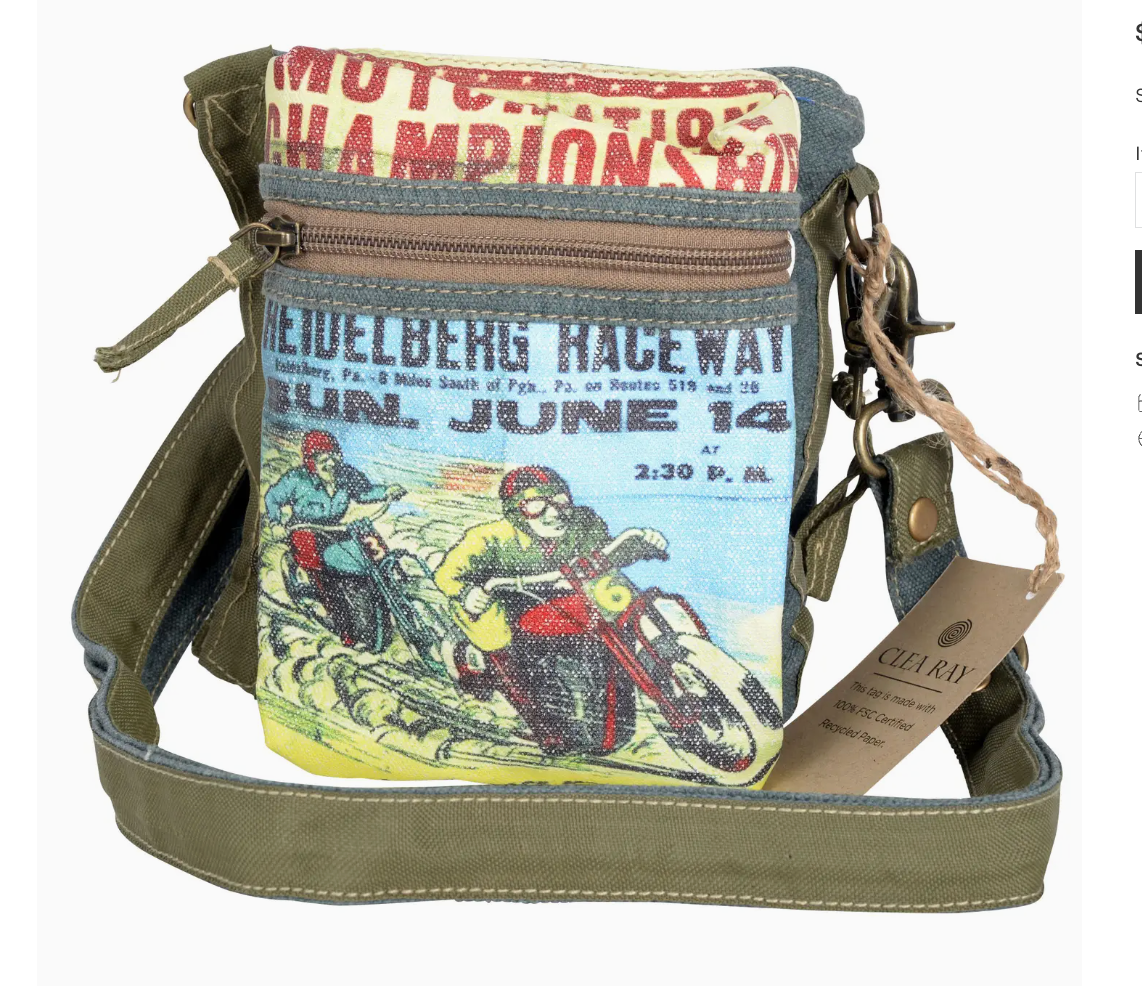 MotorCycle Mama Crossbody Tote