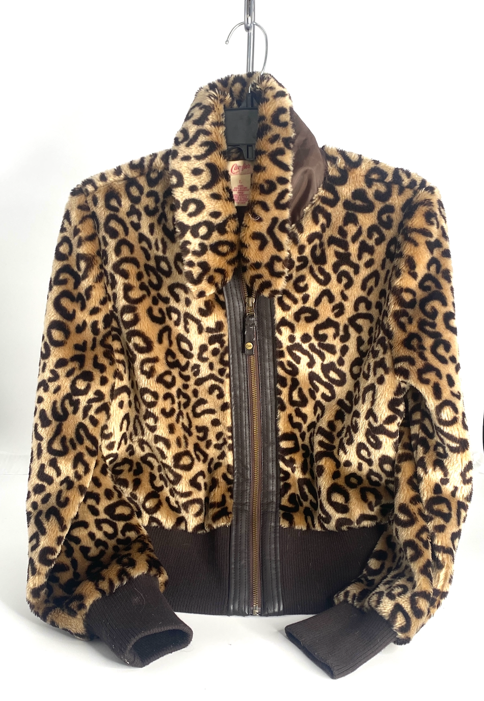 Vintage Candies Leopard Bomber Jacket 80s