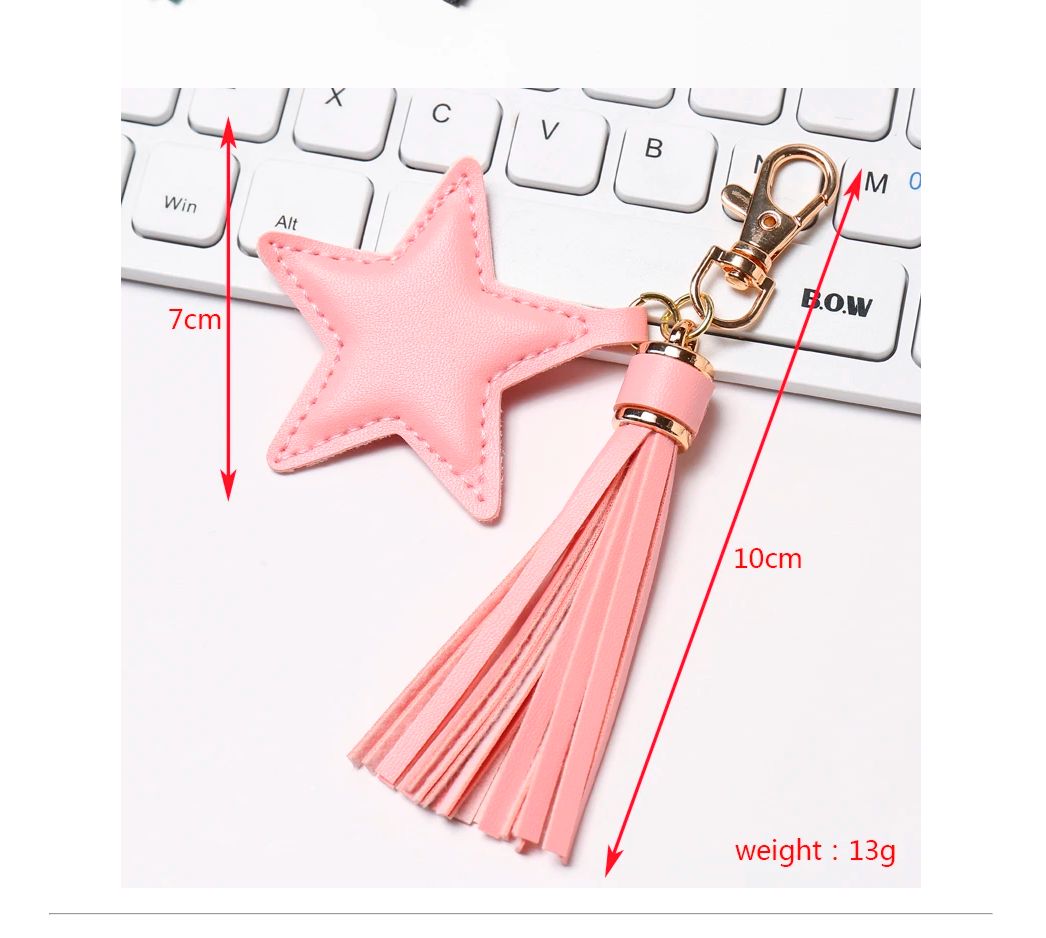 HEART and TASSEL PURSE CHARM Key Chain (COLOR OPTIONS)
