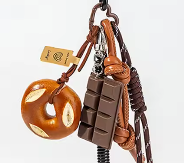 BAGEL and CHOCOLATE Lovers Purse Charm