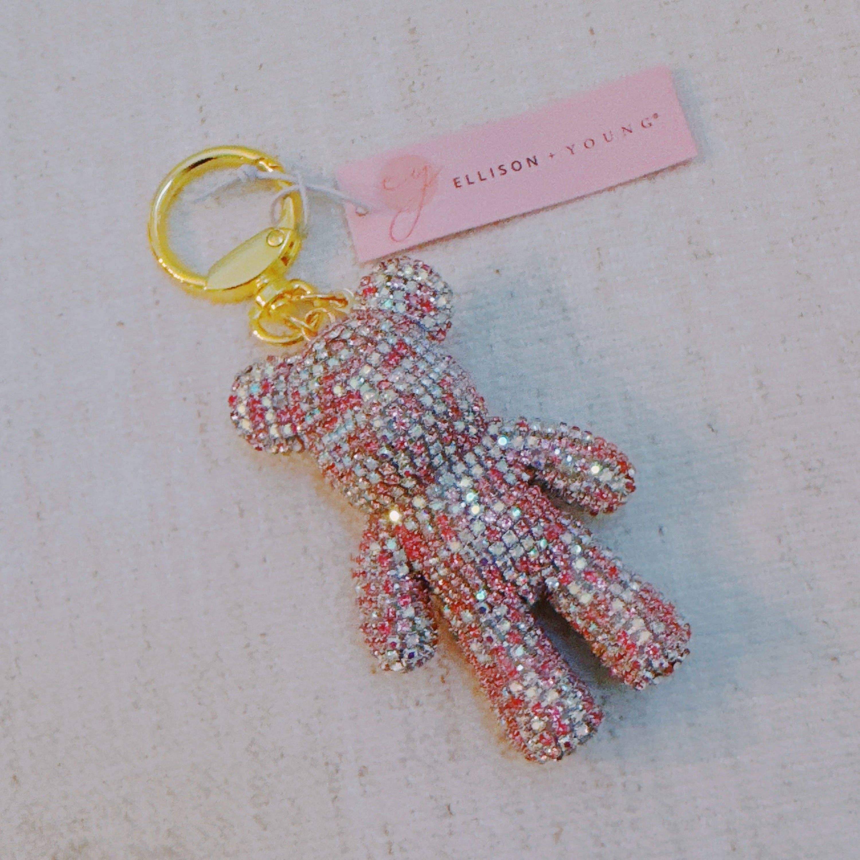 Pink Rhinestone Twinkle Teddy Bear Charm by Ellison & Young
