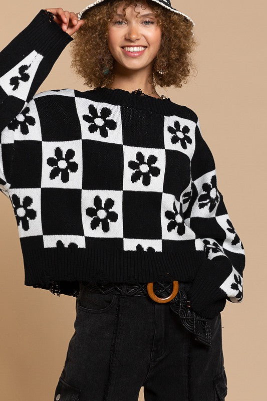 DAISY KNIT OVERSIZE SWEATER by POl (Color Options)