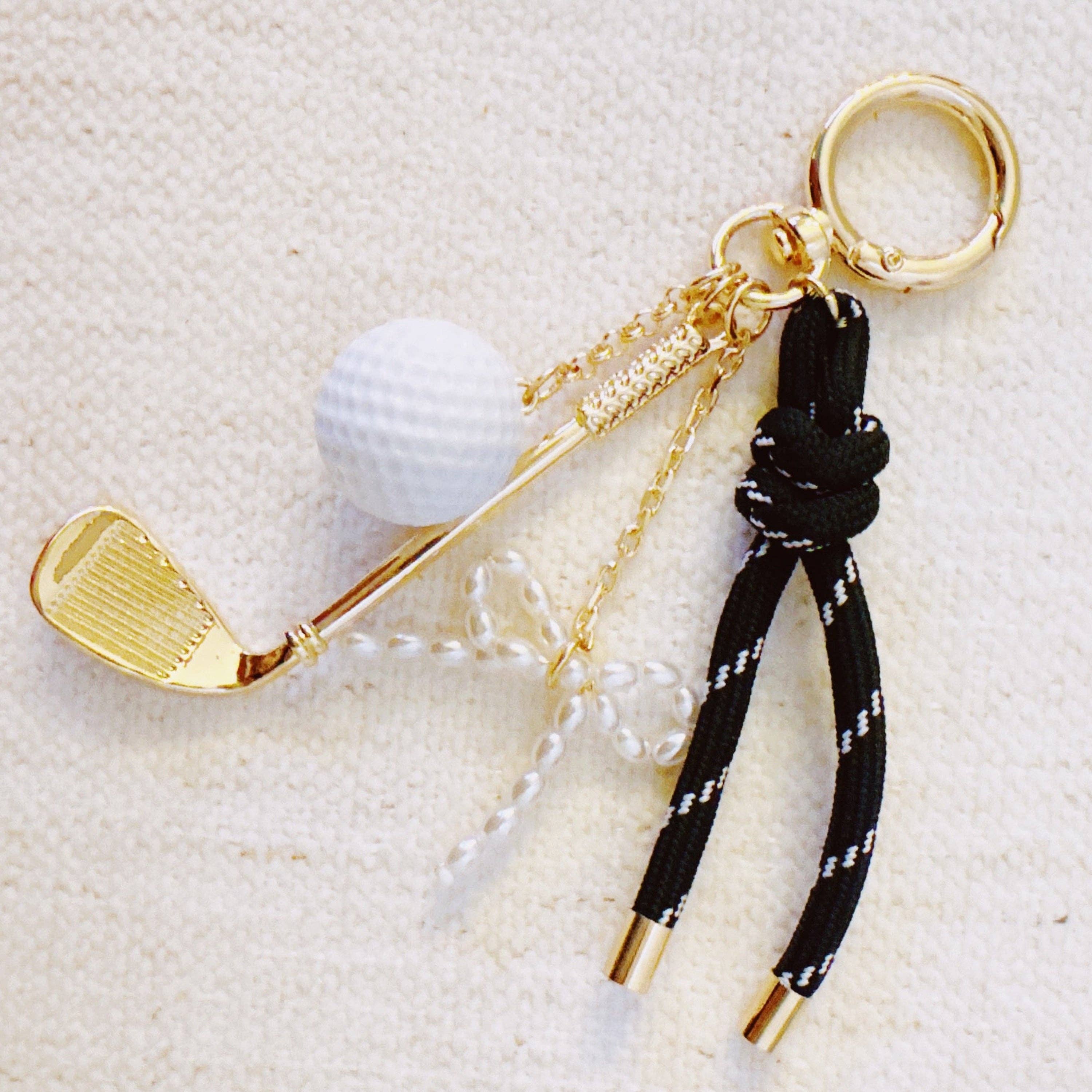 Par Tee Golf Bag Charm – Chic Gold Purse Charm GOLD OR SILVER