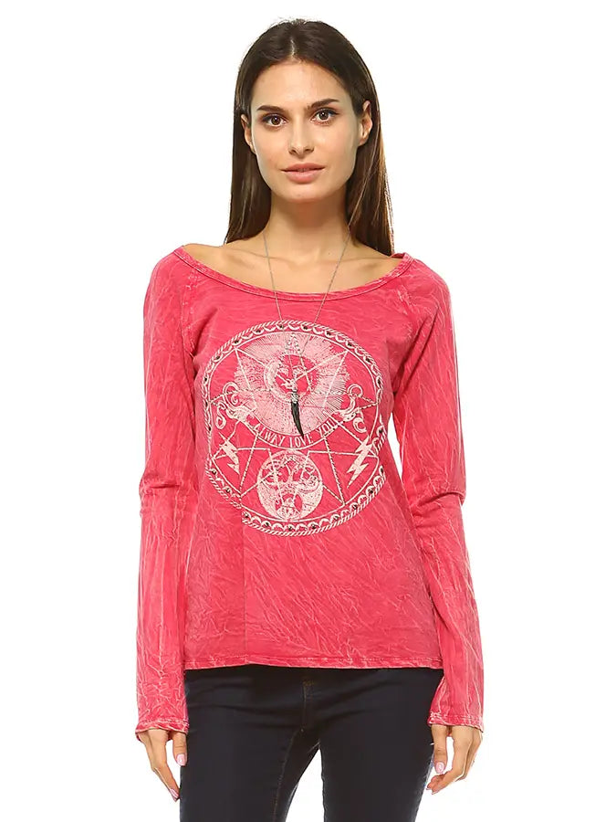 Spiritual Graphic Long Sleeve Tshirt Yoga