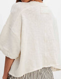 Sweetkama - Ladies Solid Color Midi Sleeves Knitted Cardigan