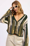 Emory Park - COLOR MIXED CARDIGAN TOP