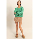 Double Zero - Cropped Oversized Sweater