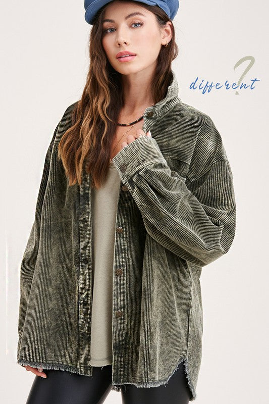 Chelsie Washed Corduroy Jacket (Color Options) ALMOST GONE :(