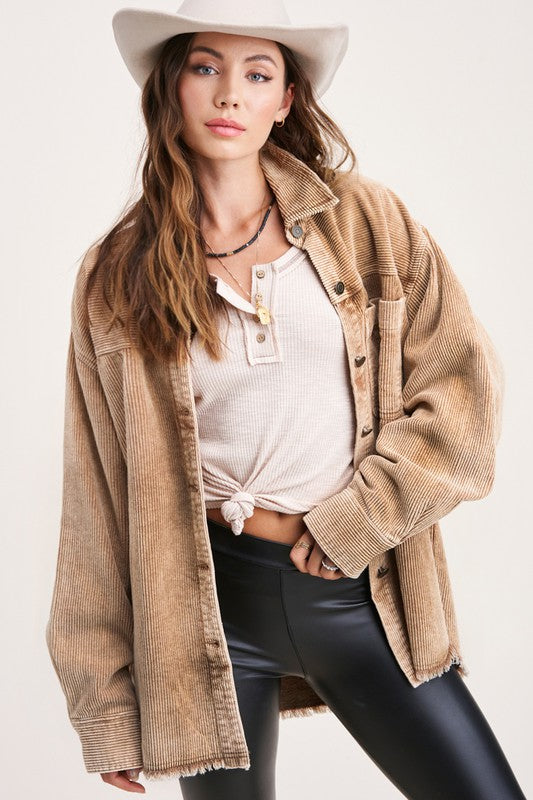 Chelsie Washed Corduroy Jacket (Color Options) ALMOST GONE :(
