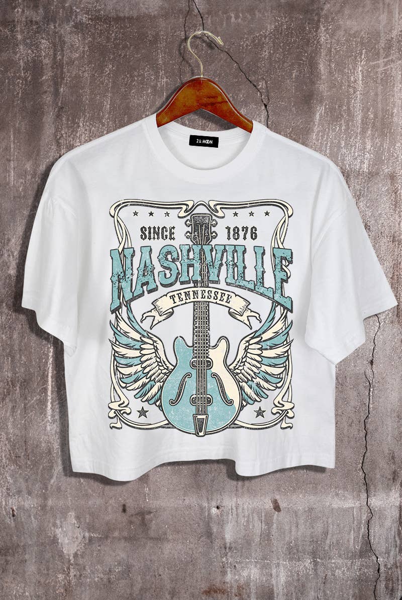 2&moon - Nashville Tennessee Graphic Crop Tee.
