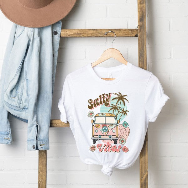 Salty Vibes Happy Times  Graphic Tee (Color Options)