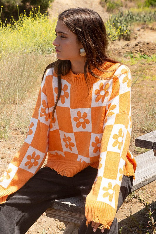 DAISY KNIT OVERSIZE SWEATER  by POl (Color Options)