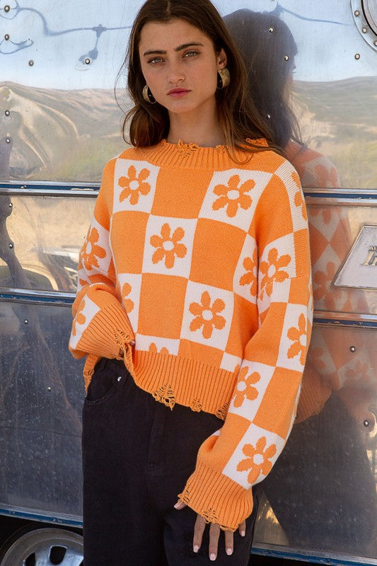 DAISY KNIT OVERSIZE SWEATER  by POl (Color Options)