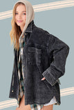 Daisy Corduroy Shacket  Raw Edge  (Color Options)
