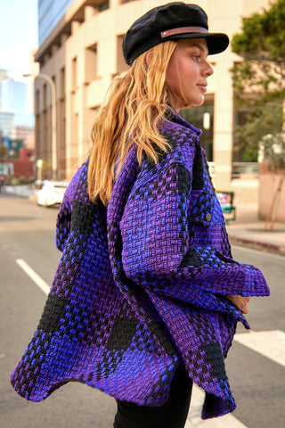 Peyton Plaid VIOLET Jacket (Color Options)