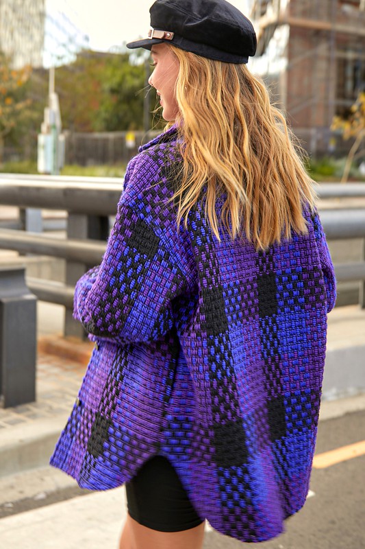 Peyton Plaid VIOLET Jacket (Color Options)