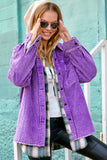 Daisy Corduroy Shacket  Raw Edge  (Color Options)