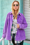 Daisy Corduroy Shacket  Raw Edge  (Color Options)
