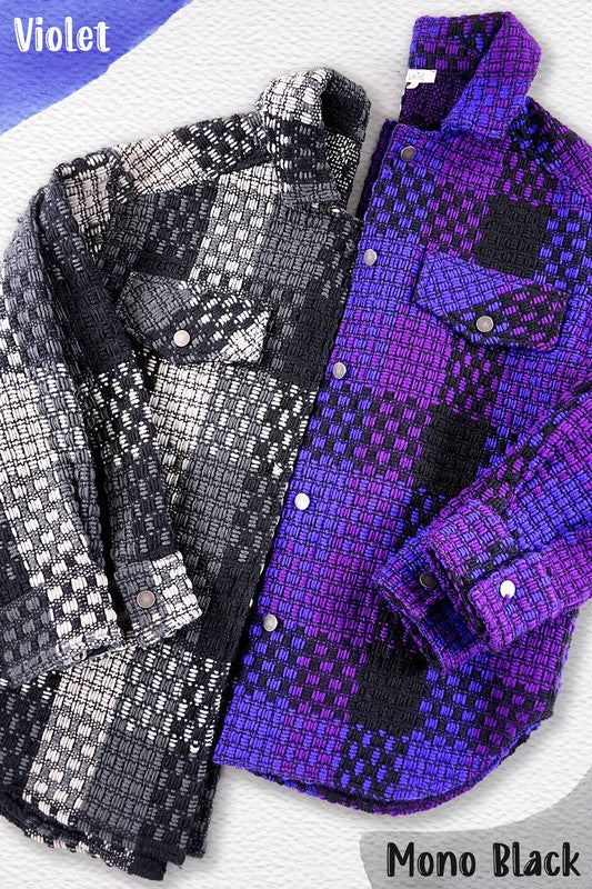 Peyton Plaid VIOLET Jacket (Color Options)