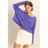 Wide Neck Drop Shoulder Relaxed Fit Sweater
