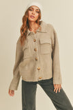 Rib Knit Champaign  Cardigan (only Large Left)