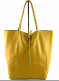 Mustard Leather Tote MADE IN  ITALY DROPS AUG 23