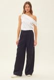 WIde Legged Pleated Cargo Trousers