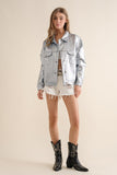 Silver Metallic Rider Jacket