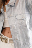 Silver Metallic Rider Jacket