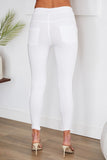 WHITE RAW EDGE HEM JOGGERS Made in Italy