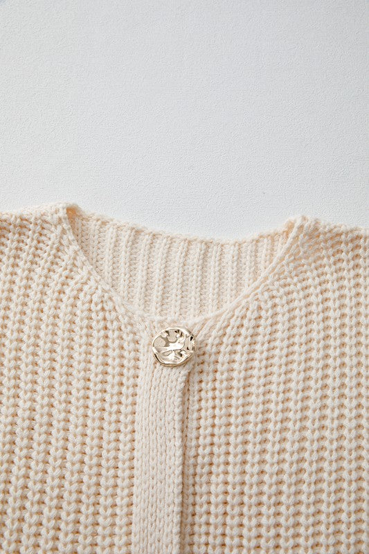 SPRING Textured Knit Buttoned Sweater Vest (Color Options)