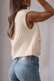 SPRING Textured Knit Buttoned Sweater Vest (Color Options)