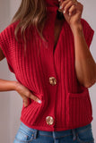 SPRING Textured Knit Buttoned Sweater Vest (Color Options)
