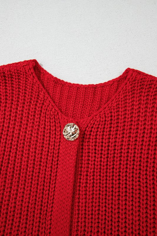 SPRING Textured Knit Buttoned Sweater Vest (Color Options)