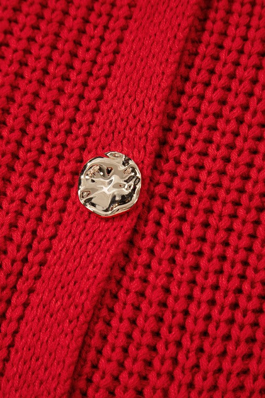 SPRING Textured Knit Buttoned Sweater Vest (Color Options)