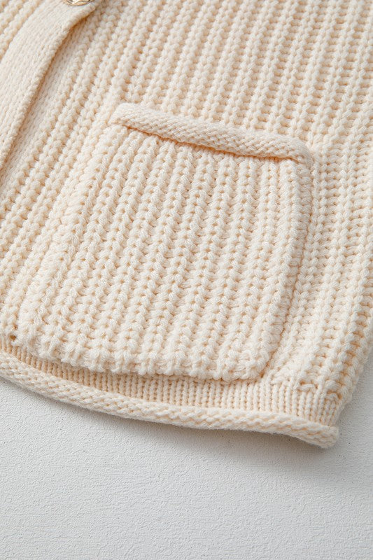 SPRING Textured Knit Buttoned Sweater Vest (Color Options)