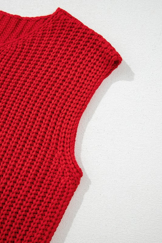 SPRING Textured Knit Buttoned Sweater Vest (Color Options)