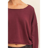 Wide Neck Drop Shoulder Relaxed Fit Sweater