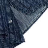 Fabulous  Vintage Vibe Striped Denim Jacket DROPS OCT 10