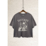 VINTAGE POINT - TC550-P7403 SANTORINI GRAPHIC BOXY CROP T-SHIRT