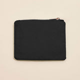 QUEEN Beaded Black Mini Pouch Cosmetic Bag
